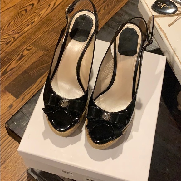 Christian Dior sling back wedges - Picture 1 of 8